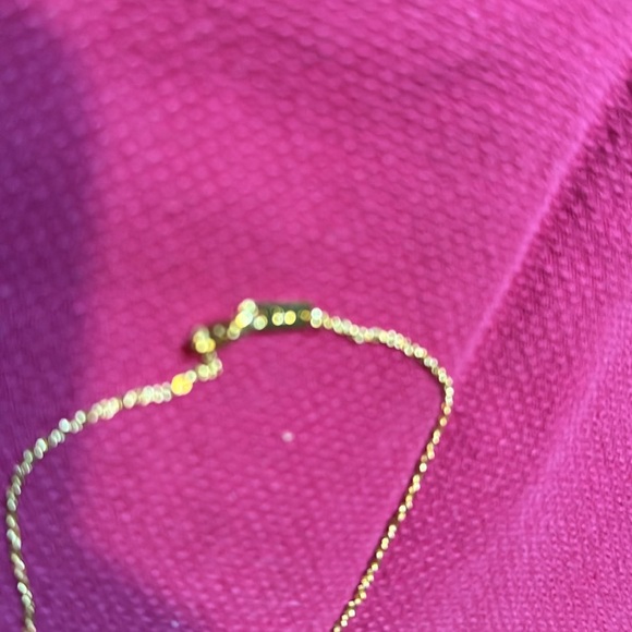 Sideways Initial Necklace - F - Women - Personalized Jewelry - 18 K gold plated - Picture 4 of 5